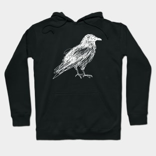 Crow (white) Hoodie